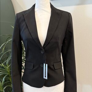 Express Black Blazer Business Suite Jacket Dressy Professional Lined Long Sleeve